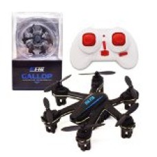 Ei-Hi® S333 Mini Gallop Drone - The World's Smallest Hexcopter with 4CH 2.4GHz 6-Axis Gyro LED Lights RC Remote Control Helicoptor UFO Drone Hexcopter (Black)