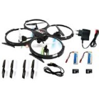 UDI U818A Combo Bundle 2.4GHz 4 CH 6 Axis Gyro RC Quadcopter with Camera RTF Mode 2 (Extra set of rotors, battery, and TF card)